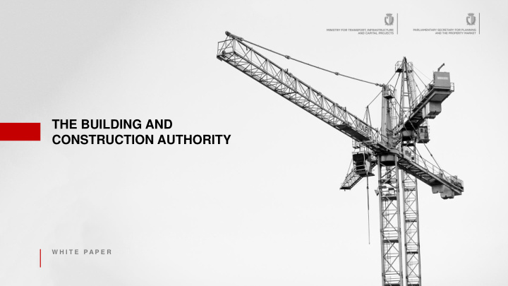 the building and construction authority