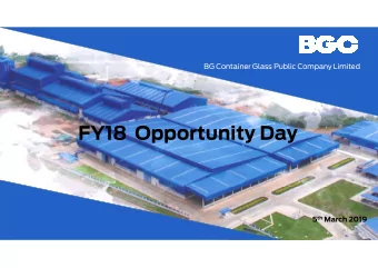 FY18  Opportunity Day 5 th March 2019  1  Disclaimer  Disclaimer  Disclaimer  Disclaimer  The