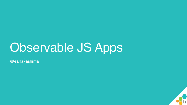 observable js apps