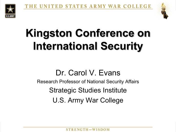 kingston conference on international security
