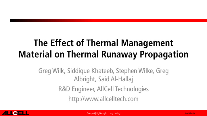 the effect of thermal management