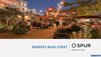 GOODBYE MAIN STREET  September 5, 2018