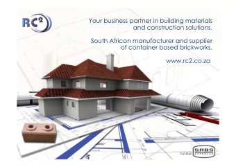 Your business partner in building materials  and construction solutions.  South African