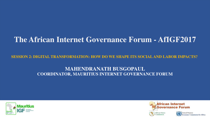 the african internet governance forum afigf2017