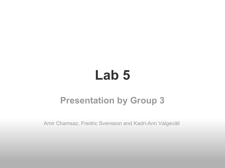lab 5