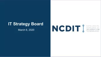 Presentation  Title  IT Strategy Board  March 6, 2020  Presenter  Presenter Title  Month Day, Year