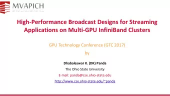 High-Performance Broadcast Designs for Streaming  Applications on Multi-GPU InfiniBand Clusters