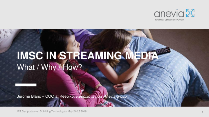 imsc in streaming media