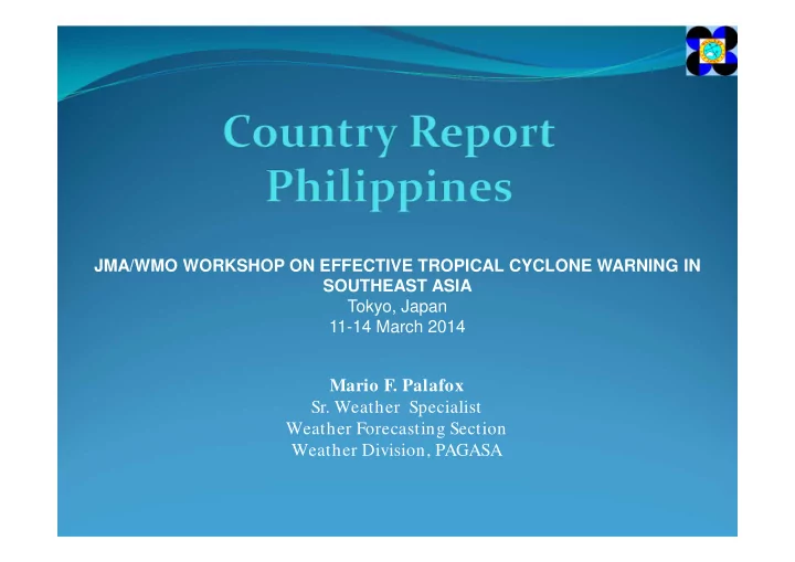 mario f palafox sr weather specialist weather forecasting