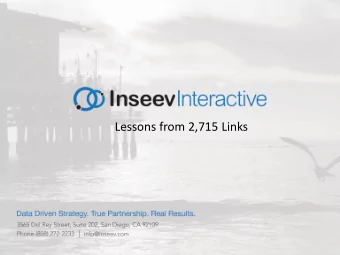 Lessons from 2,715 Links  The Authority SEO Pillar  Links as a Ranking Factor  Penguin 4.0  How