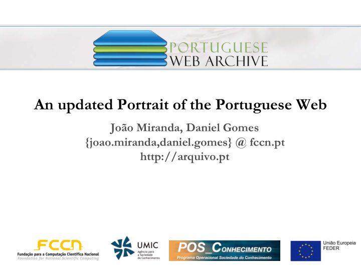 an updated portrait of the portuguese web