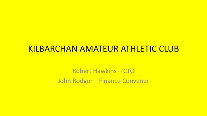 kilbarchan amateur athletic club