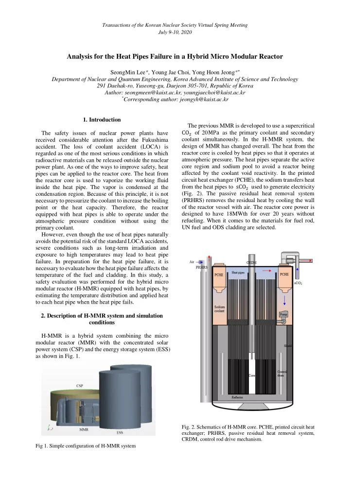 analysis for the heat pipes failure in a hybrid micro