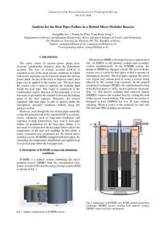 Analysis for the Heat Pipes Failure in a Hybrid Micro Modular Reactor SeongMin Lee a , Young Jae