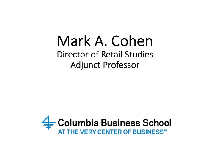 mark a mark a c cohen hen