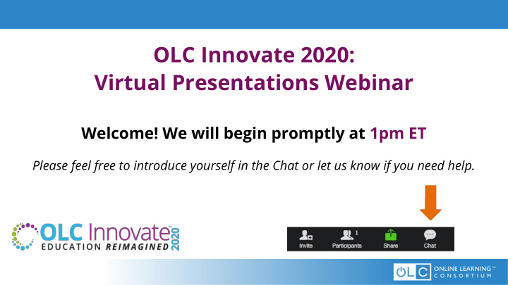 olc innovate 2020 virtual presentations webinar