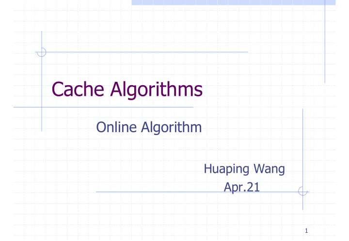 cache algorithms