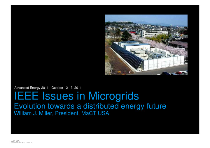 ieee issues in microgrids