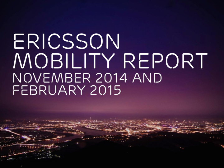 ericsson mobility report