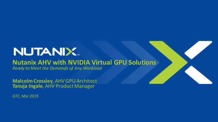 nutanix ahv with nvidia virtual gpu solutions