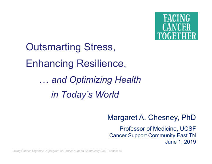 outsmarting stress enhancing resilience