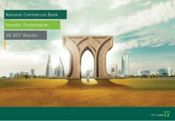 National Commercial Bank  Investor Presentation  3Q 2017 Results  NCB Investor Relations  3Q 2017