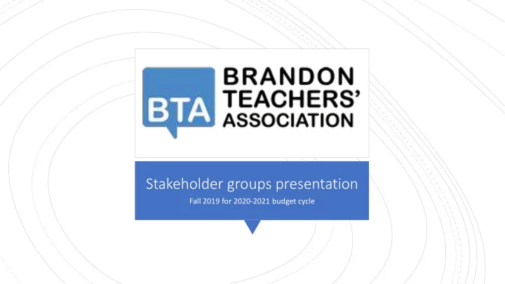 stakeholder groups presentation