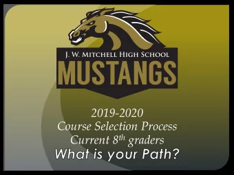 2019-2020  Course Selection Process Current 8 th graders  Course Selection Information  Virtual