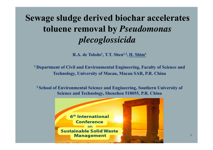 sewage sludge derived biochar accelerates toluene removal