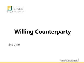 Willing Counterparty  Eric Little  Al  Allocation Proces  ess  The allocation process would be