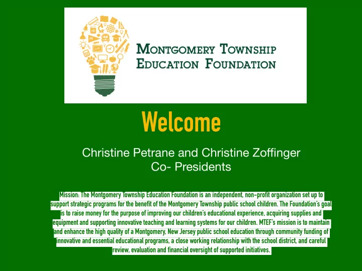 welcome
