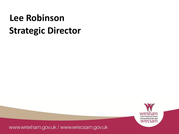 lee robinson strategic director scope