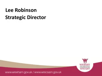 Lee Robinson  Strategic Director  Scope  Transport  Staff  Mileage /  Pool car  utilisation  250m