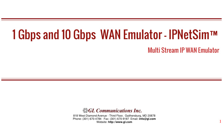 1 gbps and 10 gbps wan emulator ipnetsim