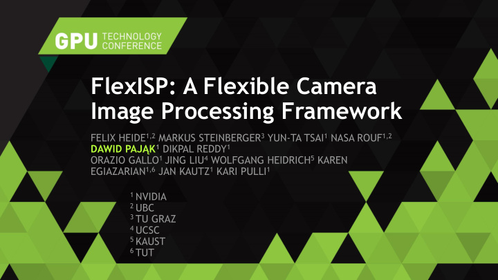 image processing framework