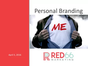 Personal Branding  April 5, 2016  Life isnt about finding  yourself. Life is about creating