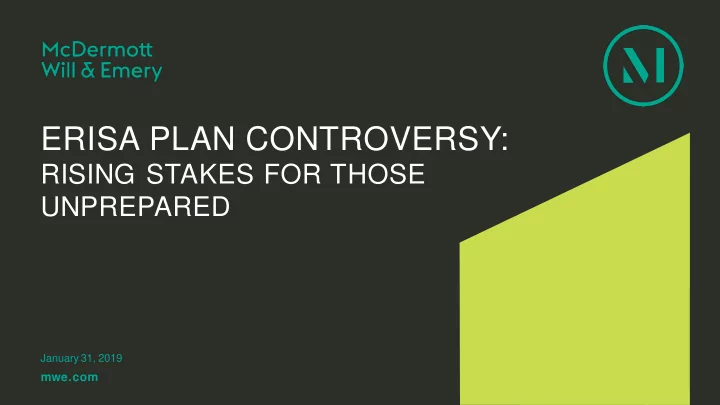 erisa plan controversy