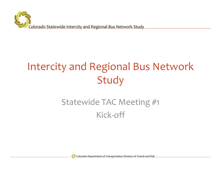 intercity and regional bus network study