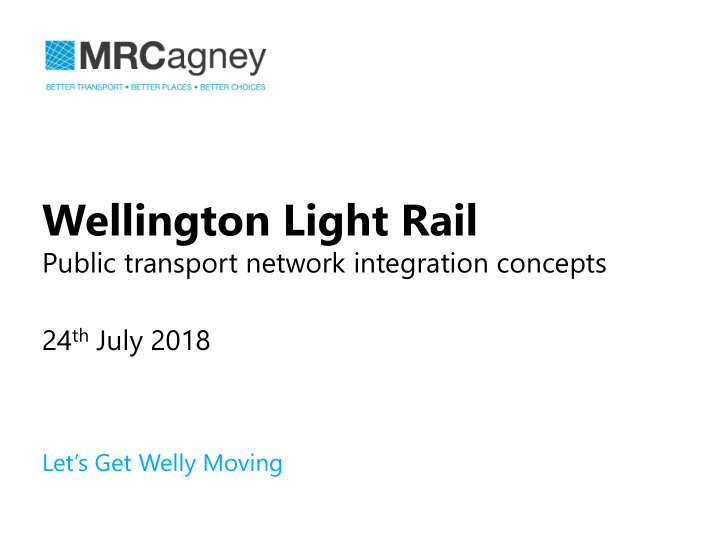 wellington light rail