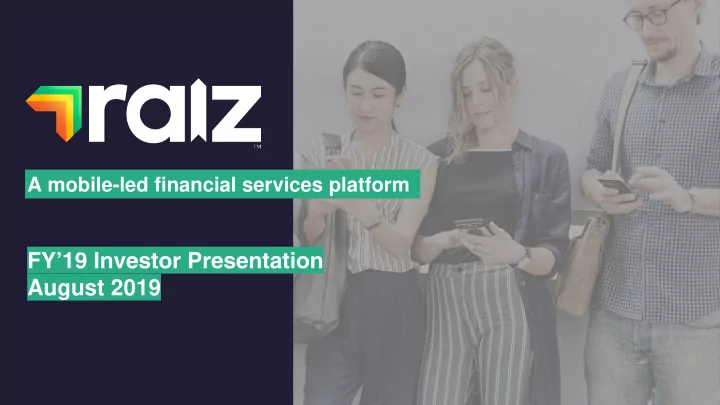 fy 19 investor presentation