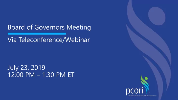 via teleconference webinar july 23 2019