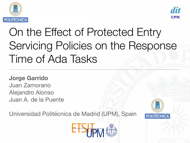 on the effect of protected entry servicing policies on