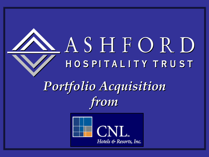 portfolio acquisition portfolio acquisition portfolio