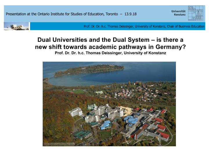 dual universities and the dual system is there a new