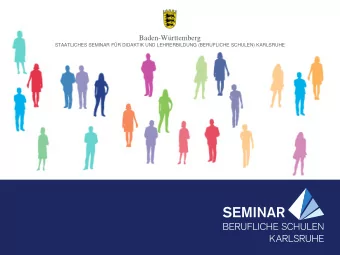 Baden-Wrttemberg  STAATLICHES SEMINAR FR DIDAKTIK UND LEHRERBILDUNG (BERUFLICHE SCHULEN)
