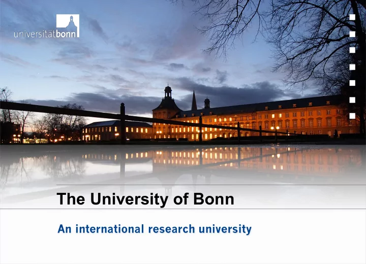 the university of bonn