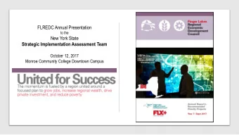 New York State  Strategic Implementation Assessment Team  October 12, 2017  Monroe Community
