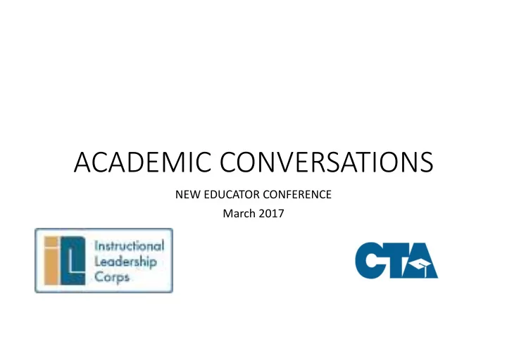 academic conversations