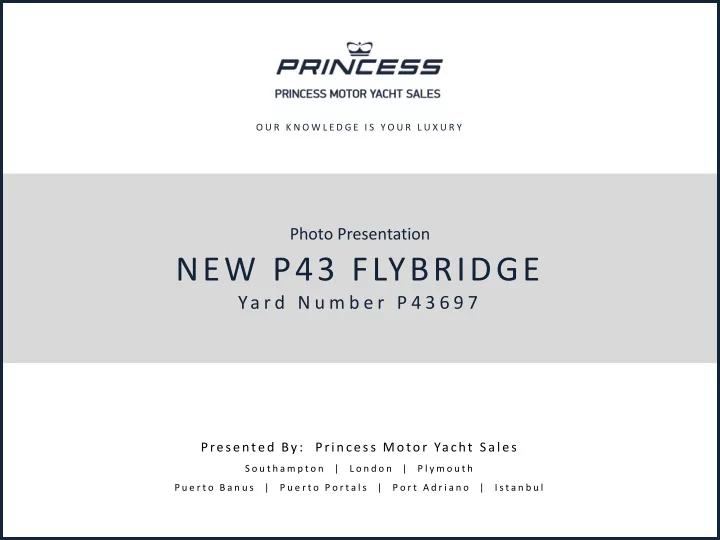 new p43 flybridge