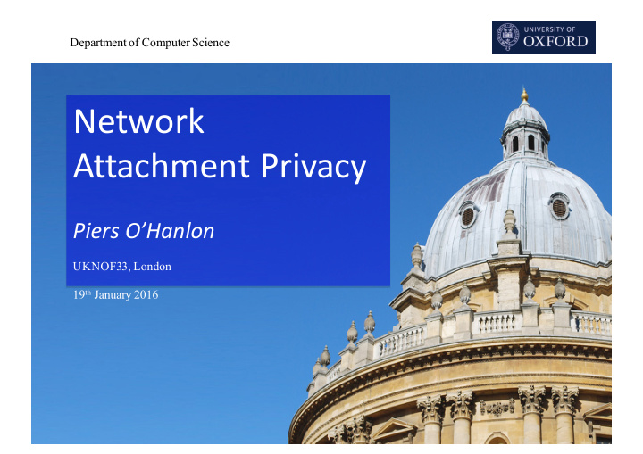 network attachment privacy
